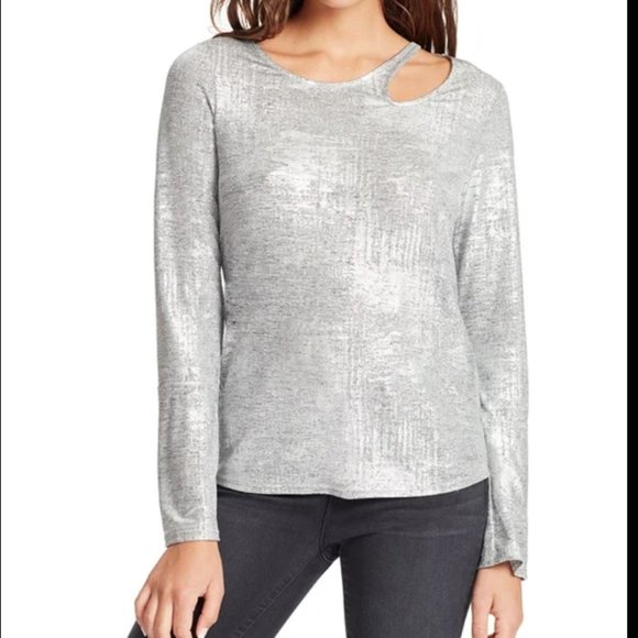 2 Bethenny Frankel Skinnygirl Paparazzi Top sz S NWT Gold & Silver - Picture 1 of 3